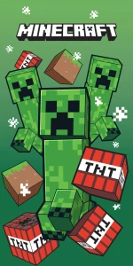 Osuška 70x140 MINECRAFT pretek (rýchloschnúca)