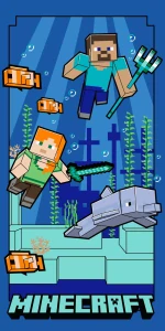 Osuška 70x140 MINECRAFT potápanie (rýchloschnúca)