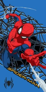Osuška 70x140 SPIDERMAN pád (rýchloschnúca)