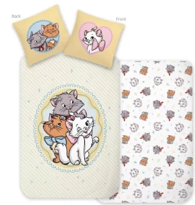 Obliečky do postieľky 100x140 MAČIČKA MÁRIA trio