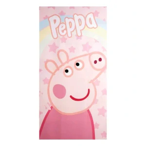 Osuška 70x140 PEPPA PIG hviezdičky (rýchloschnúca)