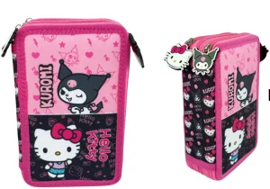 Plnený peračník (3 poschodia) HELLO KITTY A KUROMI