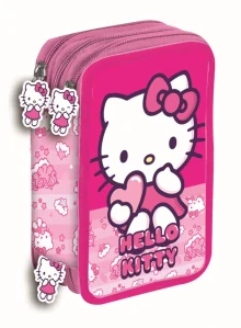 Plnený peračník (3 poschodia) HELLO KITTY pink 