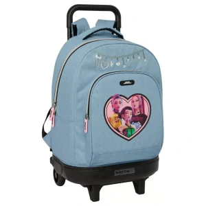 Školská taška na ťahanie LOVCI DÉMONOV denim 45cm