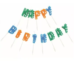 Sviečky (13ks) HAPPY BIRTHDAY dino