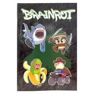 Linajkový zošit B5 BRAINROT bananini