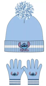 Čiapka + rukavice LILO A STITCH bledomodrá