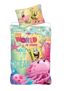 Obliečky do postieľky 100x135 SPONGEBOB ocean