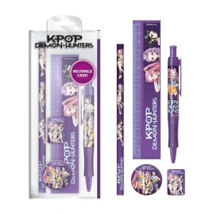 Súprava na písanie (5ks) LOVCI DÉMONOV purple
