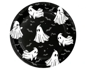 Papierový tanier 18cm HALLOWEEN duch