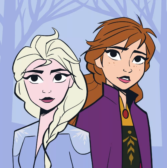 Uterák 30x30 FROZEN sestry - magický