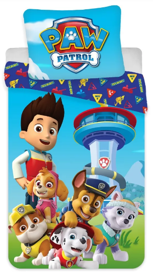 Obliečky do postieľky 100x135 PAW PATROL 01