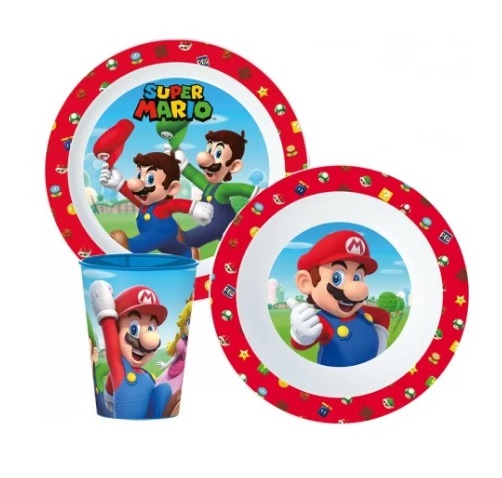 Jedálenský set - plast SUPER MÁRIO