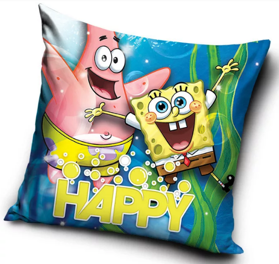 Obliečka na vankúšik 40x40 SPONGEBOB happy