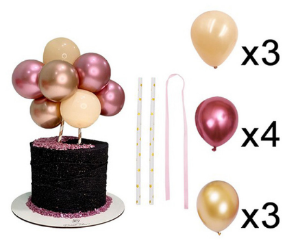 Tortový zápich BALÓNIKY staroružová