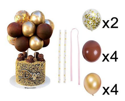 Tortový zápich BALÓNIKY hnedá