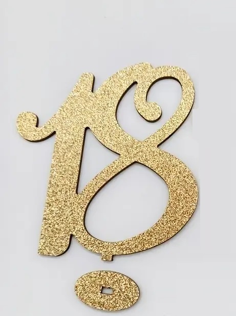 Tortový zápich ČÍSLICA 18 drevený