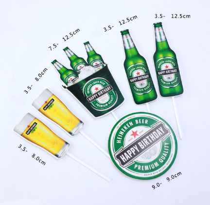 Tortový zápich PIVO Heineken