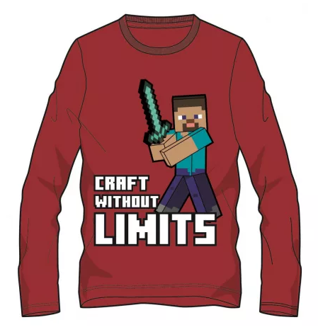 Tričko s dlhým rukávom MINECRAFT limits - veľ.116