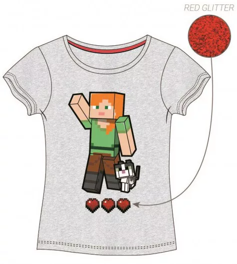 Tričko s krátkym rukávom MINECRAFT životy - 4r.