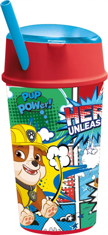 Plastový pohár so slamkou PAW PATROL (400ml)