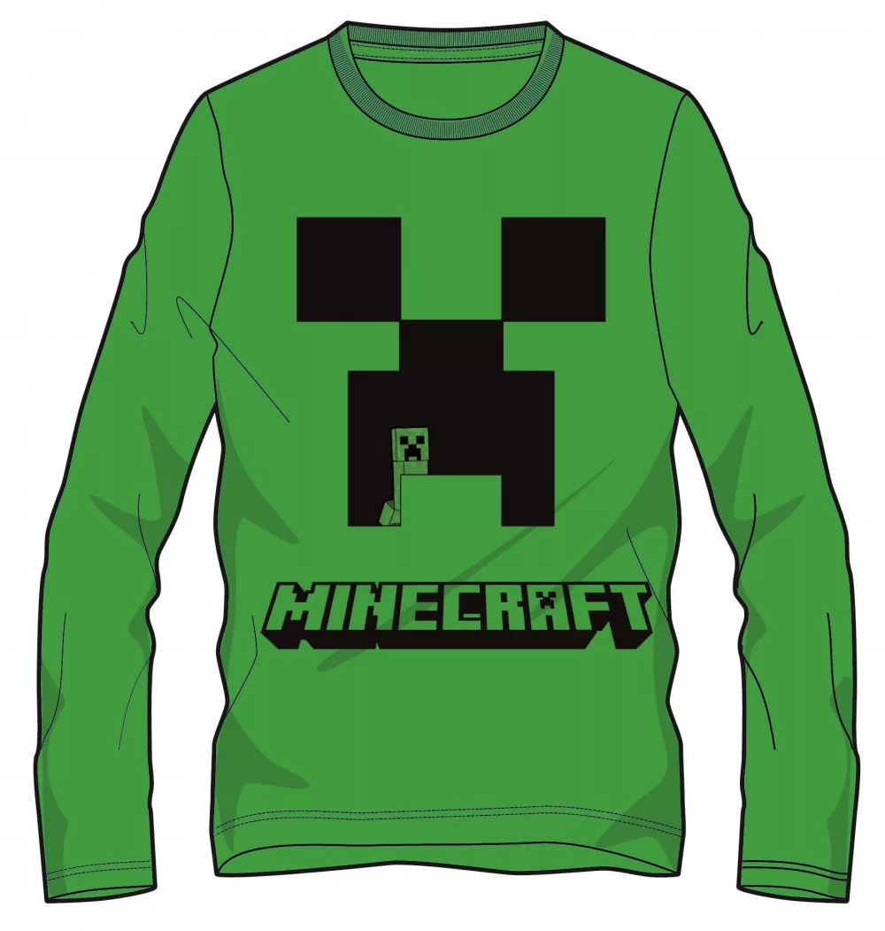 Tričko s dlhým rukávom MINECRAFT zelené- 10r.