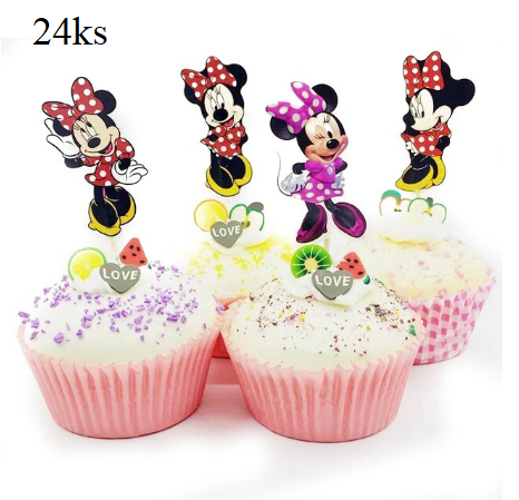 Tortový zápich MINNIE (24ks)