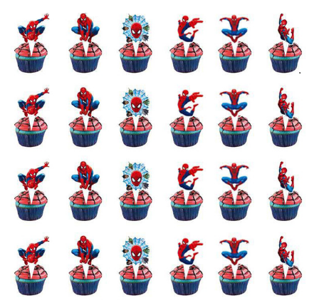 Tortový zápich SPIDERMAN 01 (24ks)