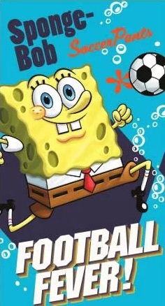Uterák 35x65 SPONGEBOB futbal modrý