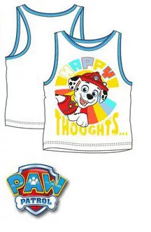 Chlapčenské tielko PAW PATROL Marshall biele - 6r.