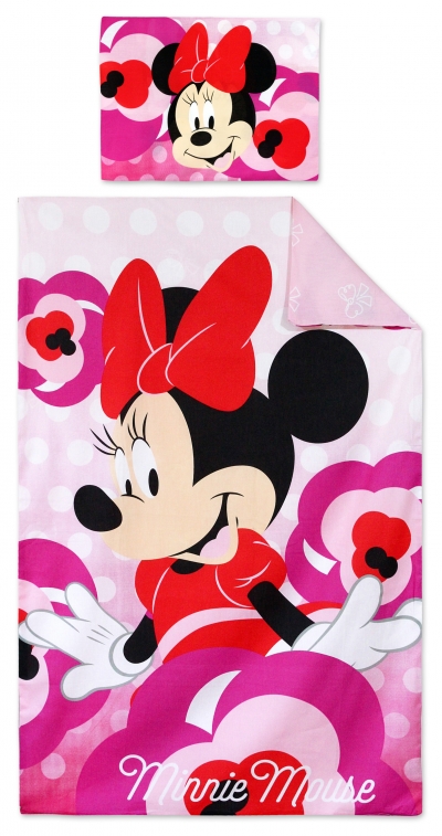 Obliečky do postieľky 90x140 Minnie červená