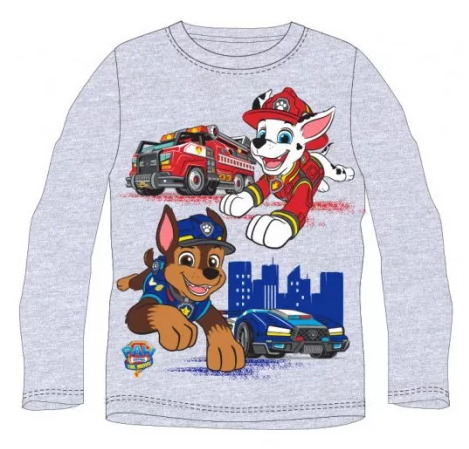 Tričko s dlhým rukávom PAW PATROL šedé - 8r.