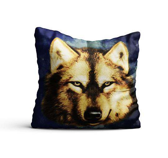 Obliečka na vankúšik 38x38 VLK samotár