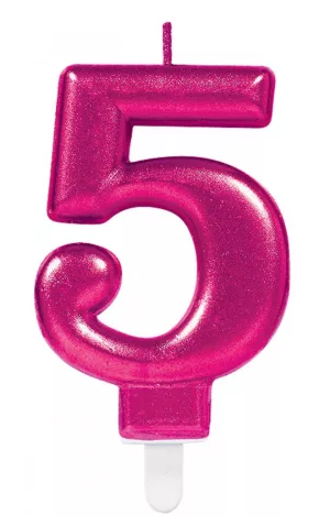 Sviečka č.5 ružová