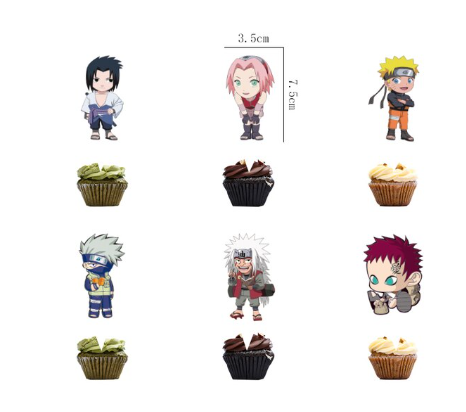 Tortový zápich NARUTO (24ks)