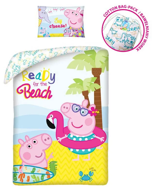 Obliečky 140x200 PEPPA PIG pláž