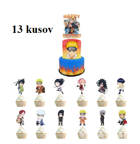 Tortový zápich NARUTO (13ks)