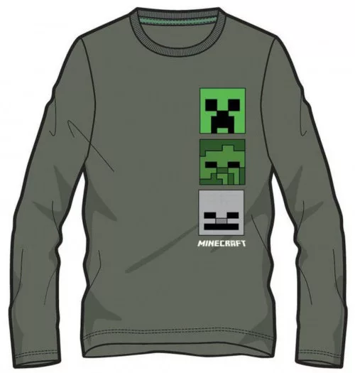 Tričko s dlhým rukávom MINECRAFT tváre - 12r.