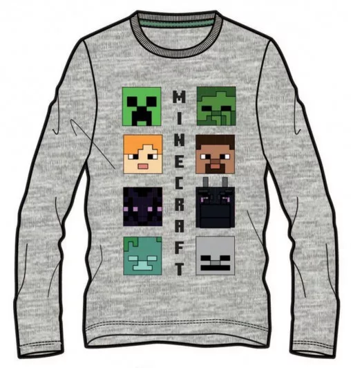 Tričko s dlhým rukávom MINECRAFT foto - 10r.
