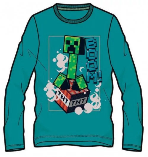 Tričko s dlhým rukávom MINECRAFT bomba - 10r.