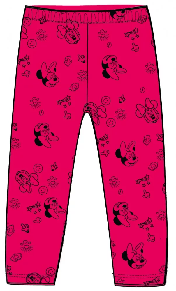 Hrubé legíny MINNIE ružové - 12m.