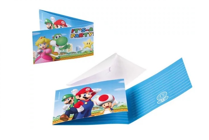 Pozvánka (8ks) SUPER MARIO