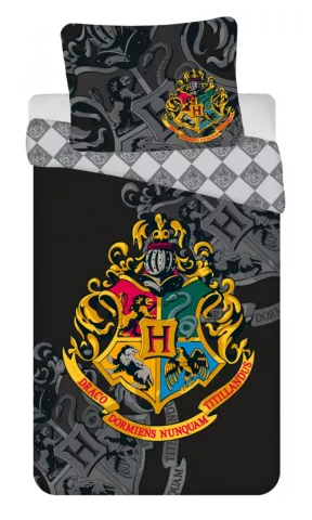Obliečky 140x200 HARRY POTTER erb na tmavom