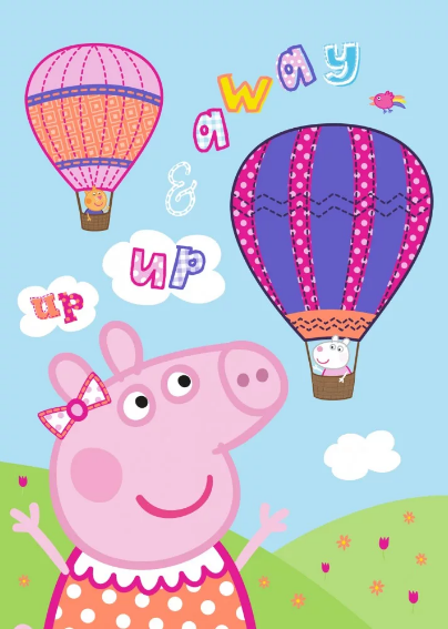 Deka 100x140 PEPPA PIG balóny