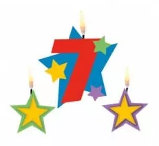 Sviečka č.7 hviezdy