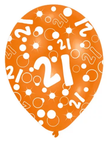 Balóny NARODENINY 21r. (6ks)