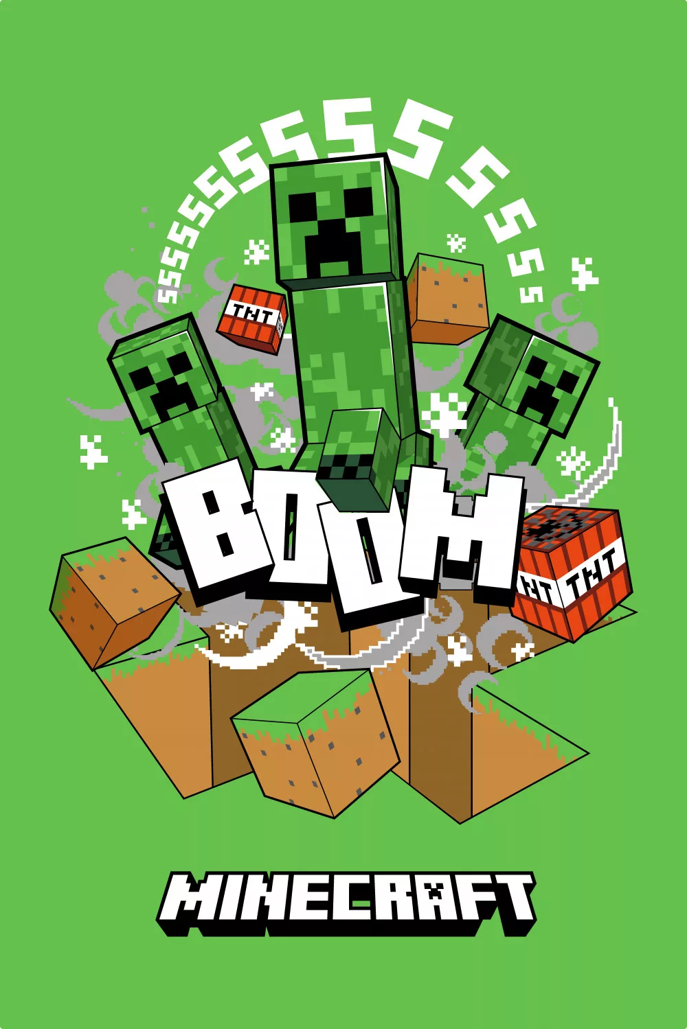 Deka 100x150 MINECRAFT zelená