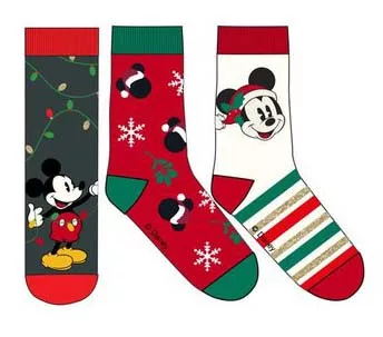 Pánske ponožky 3ks MICKEY vianoce - 41/44