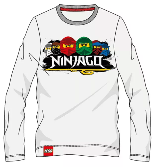 Tričko s dlhým rukávom LEGO ninjago biele - 5r.