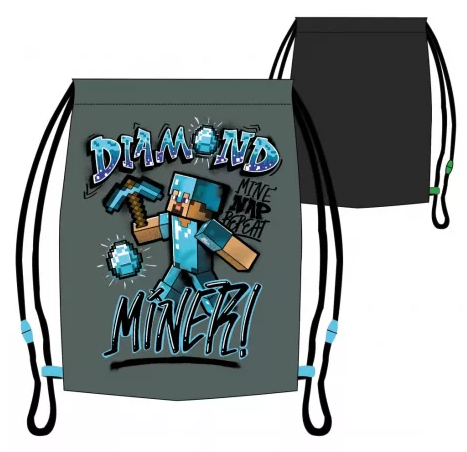 Vrecko na prezúvky MINECRAFT diamond 37cm